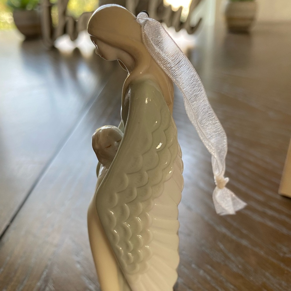 Hallmark Keepsake Angel In Disguise Christmas Ornament Porcelain Mom Child 2002